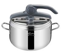 Lagostina Irradial Control Lagoeasy'UP Autocuiseur 5 L en Acier Inoxydable 18/10 Ø 22 cm, Casserole Induction et à Gaz, Couvercle à Ouverture Facile, Fond Irradial Plus Triple Couche
