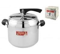 Lagostina Marmite à pression La Classica Lagofusion, autocuiseur Ø 24 cm, capacité 9L, avec panier, livre de recettes et écodose, poignées en Bakélite, valve à poids et fond Lagofusion