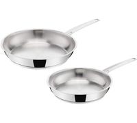 Lagostina – Ensemble de poêles La Prima – 2 pièces inox 24/26 cm – Compatible induction