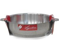Lagostina Salvaspazio Sauteuse 24 cm, Inox 18/10 haute qualité, Empilable, Tous feux dont induction + four, rangement facile, Fabriqué en Italie 012132031724