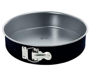 Lagostina Savoureux Moule à gâteau ouvert avec fermeture éclair en acier antiadhésif pour four, noir, diamètre 20 cm