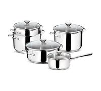 Lagostina, set de casseroles intelligent en acier inoxydable, 9 pièces, casseroles, set de casseroles