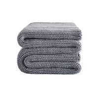 L'AGRATY Couverture lestée en Tricot - 152,4 x 203,2 cm, 6,8 kg - Couverture Lourde rafraîchissante en Tricot épais pour Adultes - Couverture décorative en Tricot torsadé épais sans Perles - Lestée