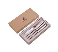 Laguiole - 426848 Set of 4 Stainless Steel Steak Knives (24.3 cm) with Brown Bamboo Handle - Brown