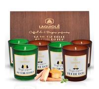 LAGUIOLE Coffret 6 Bougies Parfumées - Cadeau Noël Femme - Bougies de Soja Naturelles Longue Durée 50H - Parfums Whisky, Vanille, Rhum - Décoration Maison, Aromathérapie Relaxante & Bien-Être