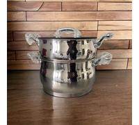 LAGUIOLE couscoussier 6 litres, 9140020 | 6L, panier vapeur, couvercle, 4 à 6 personnes, acier inoxydable, compatible lave-vaisselle, tous feux