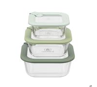 LAGUIOLE CUISSON - Lot de 3 boîtes en verre carrées avec couvercle 320/520/800ml
