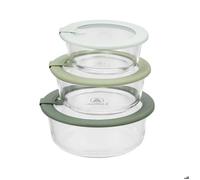 LAGUIOLE CUISSON - Lot de 3 boîtes en verre rondes avec couvercle 400/650/950ml
