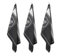 Laguiole Cuisson Lot de 3 torchons Jacquard 50x70cm Noir