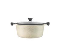LAGUIOLE, Faitout 24 cm, Modèle Jade, en aluminium avec revêtement céramique antiadhésif, couvercle en verre, compatible tous feux, capacité 4,3 L, idéal pour 2 à 4 personnes, Vert