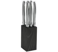 Laguiole Jean Dubost 5/17572 Set de 6 Couteaux Steak Tout Inox, Argent | Origine France Garantie