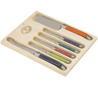 Laguiole Jean Dubost 97366 6 Pièces Fromage ABS London Mixés, Argent | Compatible lave-vaisselle