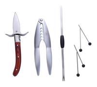 LAGUIOLE - LAGUIOLE Coffret Ustensiles Fruits de Mer Lot* 7 Pièces Acier Inoxydable Marron - Bois