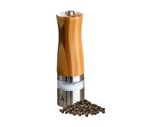 LAGUIOLE - LAGUIOLE - Moulin A Poivre Electrique Broyeur En Bois de Bambou Réglable Pour Gros Sel Condiment Epices Lame en Acier Inoxydable Lumière LED Distributeur d'Epices Marron Clair 20 cm - Bambou - Marron