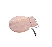 LAGUIOLE - Planche à découper le fromage/foie gras - Bois hévéa - Lyre en acier inoxydable manche en bois - Indispensables pour vos repas de Noël