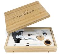 LAGUIOLE - Set à vin Deluxe - 6 pièces - Métal et Bambou - Coffret Cadeau - Bamboo/Pakka - Marron