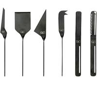 Laguiole Style de Vie Couteau à fromage et à beurre Noir - 6 pièces