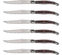 Laguiole Style de Vie Couteau à steak Premium Line Bois foncé 6 pièces