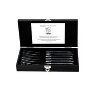 Laguiole Style de Vie Fourchette à steak Luxury Line noir ébène 6 pièces