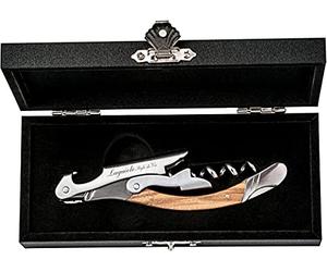 Laguiole Style de Vie Tire-bouchon/décapsuleur/coupe-capsule Manche en bois d'olivier