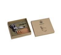LAGUIOLE - Tire bouchon à levier sur base - corps métal - socle en bois