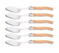 Laguiole Tradition Set de cuillères à soupe, 6 pièces, bois d'olivier