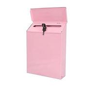 Lahdrhab Boîte aux lettres murale verrouillable avec clé pour maison ou bureau Rose