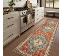 Lahome Tapis de Couloir Tribal bohème - Tapis Oriental Doux, antidérapant et Lavable en Machine pour Couloir, Salon, Chambre à Coucher, véranda, planchers en Bois Dur, 0,6 x 3 m de Long