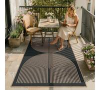 Lahome Tapis de Sol Moderne en Jute Facile à Nettoyer, 91 x 152 cm, Tapis Lavable pour Entrée, Ferme, Tapis de Porte d'Intérieur et d'Extérieur pour Buanderie, Décoration de Chambre d'amis