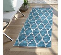 Lahome Tapis marocain Bleu pour Cuisine, 61 x 122 cm, Petit Tapis antidérapant et Vieilli, Tapis de Sol pour Couloir, entrée, Chambre à Coucher, buanderie (61 x 122 cm, Bleu)