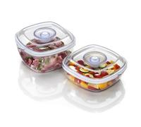 Laica Aliments sous vide 1 L et 2 L, Transparent, 1 L : 19,4 x 20 x 12 cm, 2 L : 19,4 x 20 x 8,5 cm