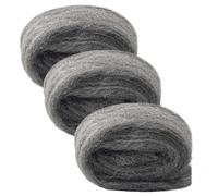 Laine d'acier Meccion 0000 Laine d'acier ultra fine 3 paquets pour le nettoyage, le polissage et la préparation de surface du bois et du métal - 2.5m/Rouleau