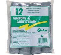Laine d'acier tampon - Gerlon - Sachet de 12 - Acier - Référence S12T