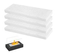Laine de CéRamique pour CheminéE éThanol, 4 PièCes de Laine CéRamique pour BioéThanol 30*10*2cm, PoêLe à Bois Indoor Gel Ethanol éPonge CéRamique pour BrûLeur BioéThanol
