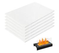 Laine de Céramique pour Cheminée Éthanol, 6 Pièces D'éponge de Laine Céramique pour Foyer de Table 30 x 20cm, Laine Céramique pour Bioéthanol pour Prolonger la Durée de Combustion