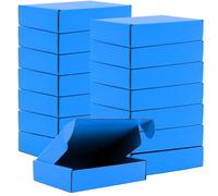 Lainrrew Lot de 15 petites boîtes d'expédition en carton ondulé recyclables pour expédition, envoi, emballage cadeau, 22,9 x 15,2 x 5,1 cm (bleu)