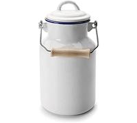 Ibili Laitière 904302 – Bidon à lait émaillé blanc et bleu 2 lt