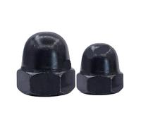 Laiton, acier inoxydable, écrou borgne en noir | Tailles multicolores for les pièces de fixation(Black,M3)