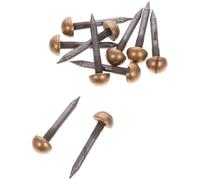 Laiton Clous de Tapissier à Tête Ronde 10 Pièces Vintage | Fixation Sécurisée, Surface Lisse sans Bavures, Pose Facile sur Cadres Bois, Bancs, Portes et Travaux D’ameublement
