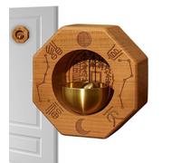 Laiton décoratif - Carillon magnétique attaché, ornement de porte en bois, quincaillerie de porte d'entrée avec montage facile, accent d'entrée de maison ou de magasin, accessoires d'entrée de qualité