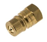 Laiton DN 12.5 Coupleur hydraulique Bouchon G 1/2 pouce filetage femelle ISO 7241-1 B D 23.5mm