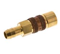 Laiton DN 5 à code brun Manchon d'accouplement pour air comprimé Pilier de tuyau de 9 mm