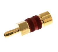 Laiton DN 5 à code rouge Manchon d'accouplement d'air 6 mm Pilier de tuyau