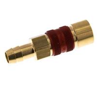 Laiton DN 5 à code rouge Manchon d'accouplement pour air comprimé Pilier de tuyau de 9 mm