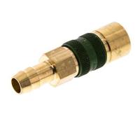 Laiton DN 5 à code vert Manchon d'accouplement pour air 9 mm Pilier de tuyau