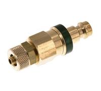 Laiton DN 5 Bouchon de raccord d'air vert 4x6 mm Écrou-raccord à double obturation