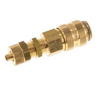 Laiton DN 5 Coupleur d'air douille 4x6 mm Union Nut Bulkhead