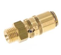 Laiton DN 6 Coupleur de moule femelle M14x1.5 Filets mâles Protection contre le déverrouillage Double obturation
