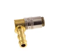 Laiton DN 6 Manchon d'accouplement 9,5 mm Pilier de tuyau Protection contre le déverrouillage 90-deg