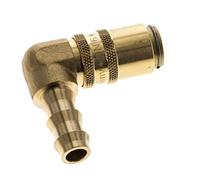 Laiton DN 6 (Micro) Manchon d'accouplement d'air 9.5 mm Pilier de tuyau double obturation